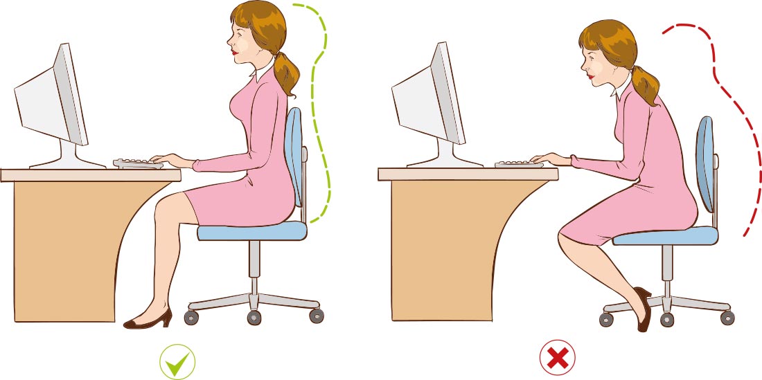 Haltung am Arbeitsplatz